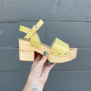 Intentionally Blank Wooden Sandals
